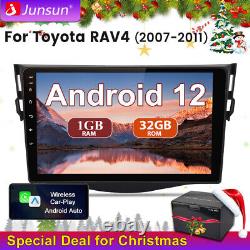 9 Android12 POUR TOYOTA RAV4 2007-2011 Lecteur de radio de voiture BT GPS Navigation Stéréo