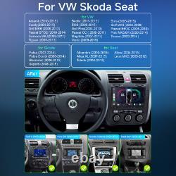 9 Pour VW GOLF MK5 MK6 Apple CarPlay Autoradio Android 14 Lecteur GPS WiFi