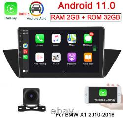 Android 11 Carplay Voiture Stereo Radio Gps Navi Player Pour Bmw X1 2010-2016 +camera