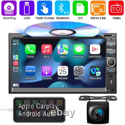 Apple Carplay Android Auto 2 Din Car Stéréo 7'' Lecteur CD DVD Bt Radio Droite Clé