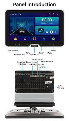 Autoradio 1 Din 10,1 pouces pour Apple Carplay, Android Auto, Bluetooth