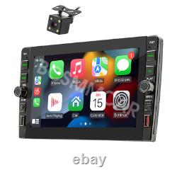 Autoradio 2DIN 8 pouces Bluetooth pour Carplay Android Auto avec caméra gratuite