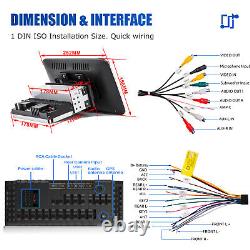 Autoradio Android 13 de 10,1 pouces avec radio HD, GPS rotatif et lecteur de tête Single DIN