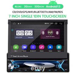 Autoradio CD DVD 1DIN Android 13 avec GPS SAT NAV Bluetooth RDS 2+32GB