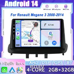 Autoradio GPS Android 14 pour Renault Megane 3 2008-14 Navi DAB+32G