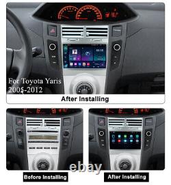 Autoradio GPS Navi 7 pouces Android 12 avec lecteur DAB pour Toyota Yaris 2005-2012