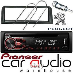 Autoradio Pioneer CD MP3 USB AUX pour voiture Peugeot 106 & kit d'installation complet