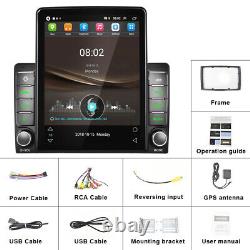 Autoradio de voiture stéréo MP5 Android 10 DAB+ 2Din 9.5' vertical avec GPS et Bluetooth