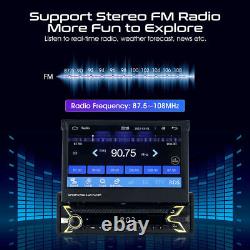 Autoradio simple 1DIN 7 pouces à écran tactile Flip Out avec Bluetooth, CarPlay, radio FM et lecteur MP5