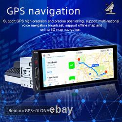 Autoradio simple 1 Din Andriod 12 GPS Navi Bluetooth Wifi FM Radio Player de voiture 6.9''