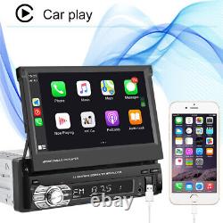 Autoradio simple DIN 7 DAB+ avec Apple Carplay, Bluetooth, écran tactile escamotable et lecteur MP5