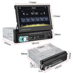 Autoradio simple DIN 7 DAB+ avec Apple Carplay, Bluetooth, écran tactile escamotable et lecteur MP5