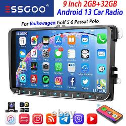 Autoradio stéréo de voiture 9'' GPS Bluetooth AHD Carplay pour VW Jetta Golf Amarok