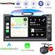 Autoradio Stéréo De Voiture Double 2 Din 7 Bt Iphone Carplay+android Auto Lecteur Dvd+caméra