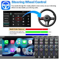 Autoradio stéréo de voiture Double 2 Din 7 BT iPhone Carplay+Android Auto Lecteur DVD+Caméra