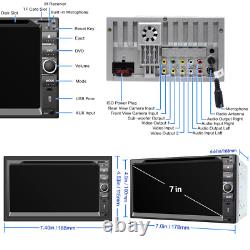 Autoradio stéréo de voiture Double 2 Din 7 BT iPhone Carplay+Android Auto Lecteur DVD+Caméra