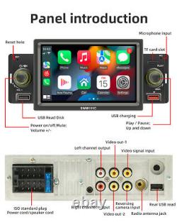 Autoradio stéréo pour voiture Android Carplay 5 en 1 Din MP5 lecteur Bluetooth USB FM récepteur