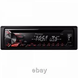 Autoradio stéréo pour voiture Pioneer 4 x 50 Watts CD MP3 Radio USB AUX Player avec écran rouge