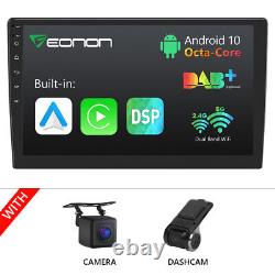 CAM+DVR+2DIN 8-Core Android 10.1 Unité principale de radio stéréo de voiture 1280720 DAB+ Audio