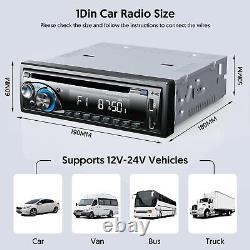 Chaîne stéréo de voiture Chismos 9V-24V avec lecteur CD DVD et Bluetooth, autoradio 1DIN RDS/FM/AM