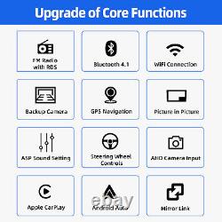 DAB+ 64G 7 Autoradio Simple DIN CarPlay GPS WIFI Écran Rétractable Joueur