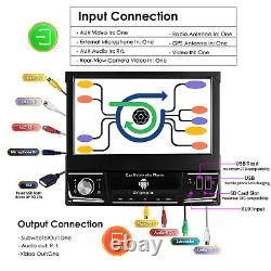DAB+ 64G 7 Autoradio Simple DIN CarPlay GPS WIFI Écran Rétractable Joueur