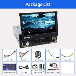 DAB+ 64G 7 Autoradio Simple DIN CarPlay GPS WIFI Écran Rétractable Joueur