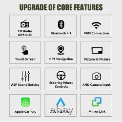 DAB+ pour AUDI A4 2002-2009 9 Stéréo de voiture Android 12 Lecteur radio GPS NAV 4G+64G