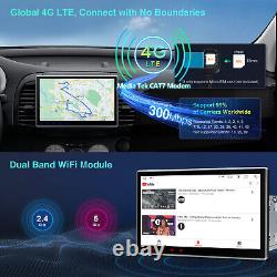 Double DIN 10.1 HD GPS de voiture Radio Stéréo Lecteur DVD Android 13 8-Core Car Play