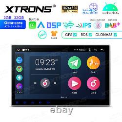Double DIN 10.1 HD GPS de voiture Radio Stéréo Lecteur DVD Android 13 8-Core Car Play