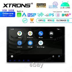Double DIN 10.1 HD GPS de voiture Radio Stéréo Lecteur DVD Android 13 8-Core Car Play