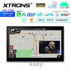 Double DIN 10.1 HD GPS de voiture Radio Stéréo Lecteur DVD Android 13 8-Core Car Play