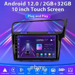 GPS+ Android 12.0 Carplay 10 pour Golf 7 2013-2017 Autoradio Stéréo Lecteur DAB+