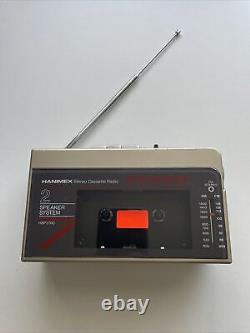 HANIMEX HSP 2700 Lecteur de cassettes radio stéréo vintage avec système de haut-parleurs intégré