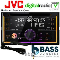 JVC KW-DB95BT Autoradio DAB Bluetooth CD USB MP3 Double Din Aérien