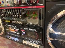 LASONIC TRC-975 Boombox Stéréo Radio Lecteur de Cassette Enregistreur Fonctionnel VHTF