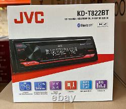 LECTEUR DE RADIO STEREO TUNER JVC CAR CD USB UNITÉ KD-T822BT OP BLUETOOTH iPHONE