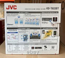 LECTEUR DE RADIO STEREO TUNER JVC CAR CD USB UNITÉ KD-T822BT OP BLUETOOTH iPHONE