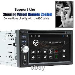 Lecteur CD DVD stéréo de voiture avec radio, Carplay, Android Auto, Bluetooth, USB, AUX double DIN