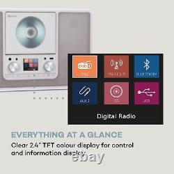 Lecteur CD Radio Internet Bluetooth DAB+ FM Haut-parleur Stéréo Radio Numérique Blanc