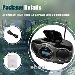 Lecteur CD portable Retekess TR631 Boombox, radio stéréo portable, avec Bluetooth, F