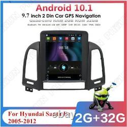 Lecteur de Radio Stéréo Vertical 9,7'' GPS WiFi DAB FM pour Hyundai Santa Fe 2005-2012