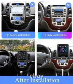 Lecteur de Radio Stéréo Vertical 9,7'' GPS WiFi DAB FM pour Hyundai Santa Fe 2005-2012