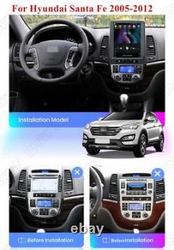Lecteur de Radio Stéréo Vertical 9,7'' GPS WiFi DAB FM pour Hyundai Santa Fe 2005-2012