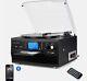 Lecteur De Disque Vinyle Bluetooth, Tourne-disque, Cd, Cassette, Radio Am/fm Et Entrée Auxiliaire