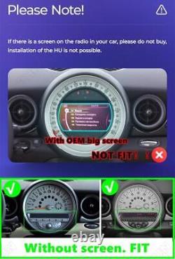 Lecteur de navigation GPS stéréo radio Android 9 pour Mini Cooper R56 R60 2007-2013