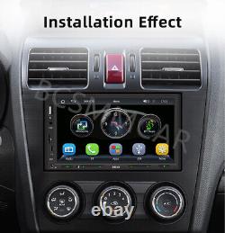 Lecteur de radio stéréo de voiture 7 pouces 2 Din avec écran tactile pour Apple Carplay Android Auto + Caméra