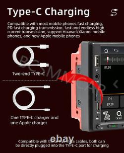 Lecteur de radio stéréo de voiture 7 pouces 2 Din avec écran tactile pour Apple Carplay Android Auto + Caméra
