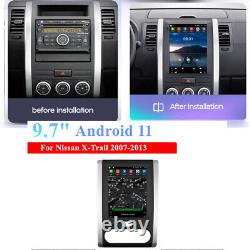Lecteur radio GPS stéréo Android 11 de 9,7 pouces avec Wifi 1+16G pour Nissan X-Trail 2007-2013