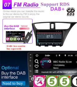 Lecteur radio stéréo Android 11.0 9 2+32 Go pour Honda Civic Hatchback RHD 2012-15